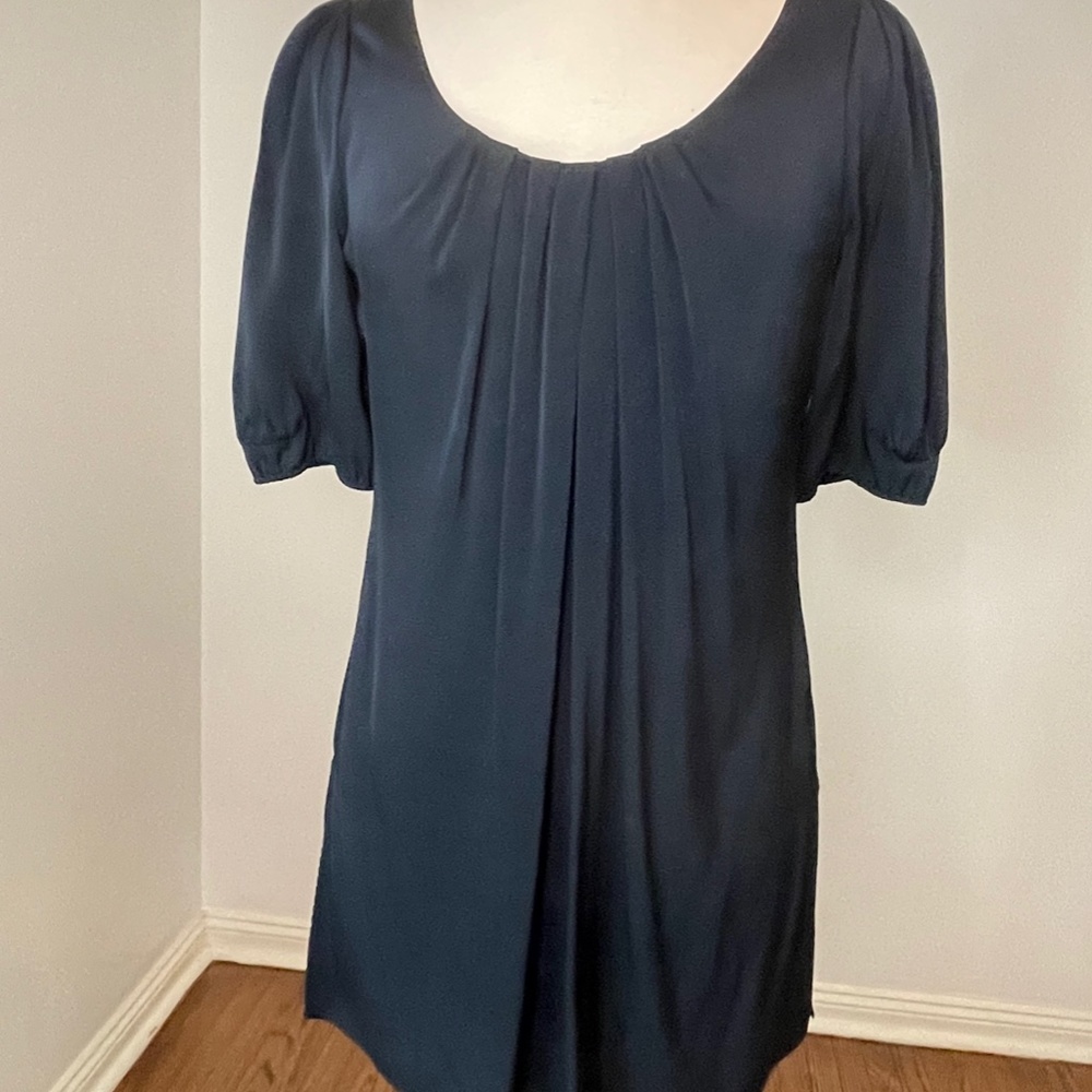 Elie Tahari Navy Silk Tunic Size Small Brand New
